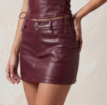 Load image into Gallery viewer, LEATHER LOVE SKIRT
